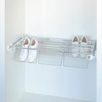 Plus - Shoe rack 6V - bianco - bright aluminium - transparent polycarbonate 1